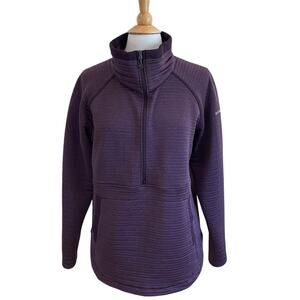 Columbia Dark Purple Lightweight Quilted Half Zip Pullover Jacket, Size XL
